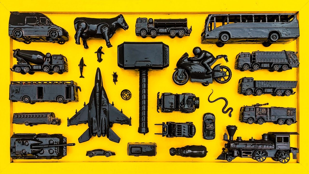 Membersihkan Mainan Mobil Balap, Truk Molen, Kereta Api, Excavator, Kontainer, Bus Telolet, Pesawat.