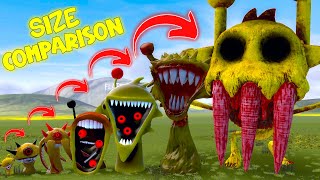 NEW SIZE COMPARISON SPRUNKI SIMON ALL PHASES 1-10 in Garry's Mod!
