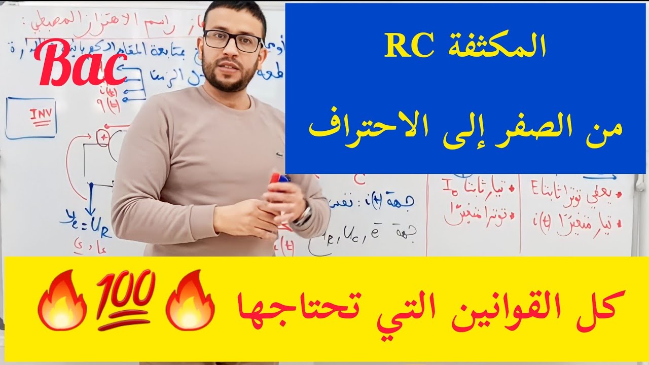 كل القوانين التي تحتاجها في المكثفة RC من الصفر