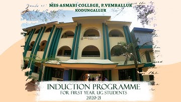 Induction Programme for First Year UG Students 2020-21, MES Asmabi College
