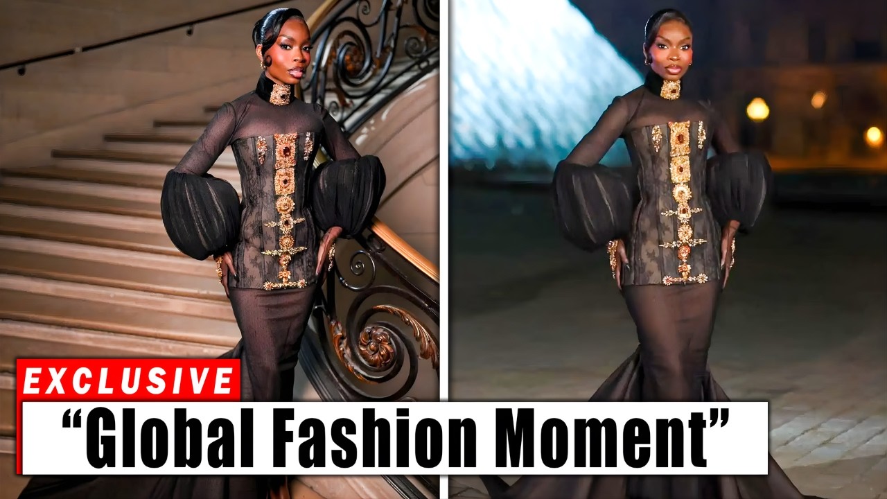 Olandria Turns Heads at Paris Louvre Fundraiser — Couture Look Goes Viral