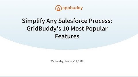 Simplify Any Salesforce Process: GridBuddy