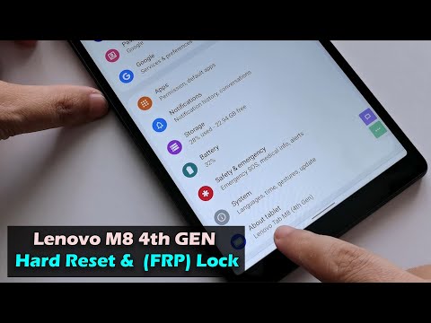 Lenovo M8 4th GEN Hard Reset & Bypass Google Account (FRP) Lock Android GO Edition