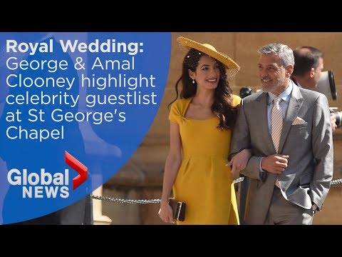George and Amal Clooney Arrive at Royal Wedding of Prince Harry and Meghan Markle