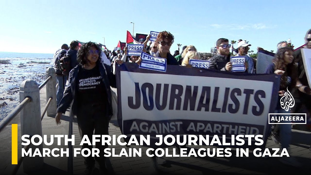 남아프리카 언론인들, 이스라엘군에 의해 희생된 가자 지부 기자들을 위한 시위 촉발