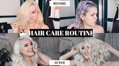 HOW TO KEEP BLEACH BLONDE HAIR HEALTHY AND SOFT! HAIR CARE ROUTINE | CassidySecrets 
