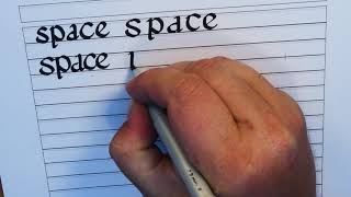 Simplified Bookhand Calligraphy: Spacing Letters and Words