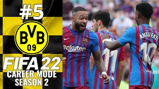 FACING BARCELONA IN UCL KNOCKOUTS | FIFA 22 | Dortmund Career Mode S2 Ep.5