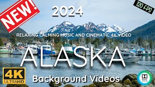 Alaska RELAXING MUSICAL CINEMATIC BACKGROUND 4K VIDEO FOR YOUR HOME CAFE RESTAURANT WORKPLACE