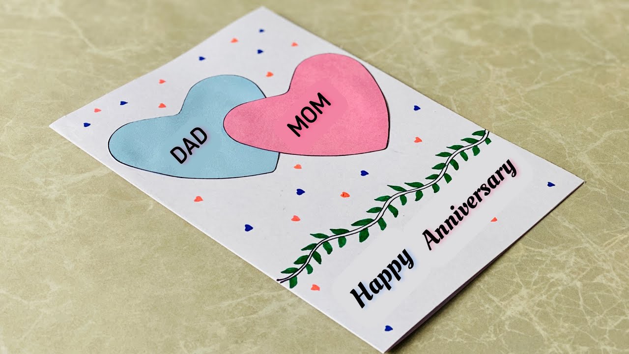 Beautiful Anniversary Card For Parents Easy DIY Happy Anniversary Card Anniversary Gift 