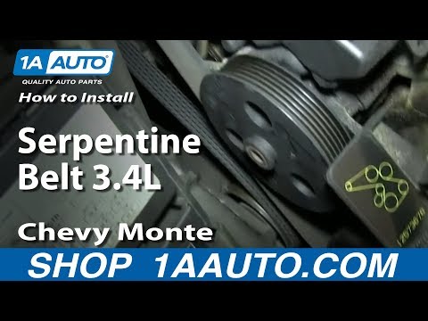 How to Replace Serpentine Belt 00-05 Chevy Monte Carlo