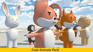 Pack of Cute Animals || Unity Asset Store || itch.io  #unityassetstore #3danimation #unitygamedev