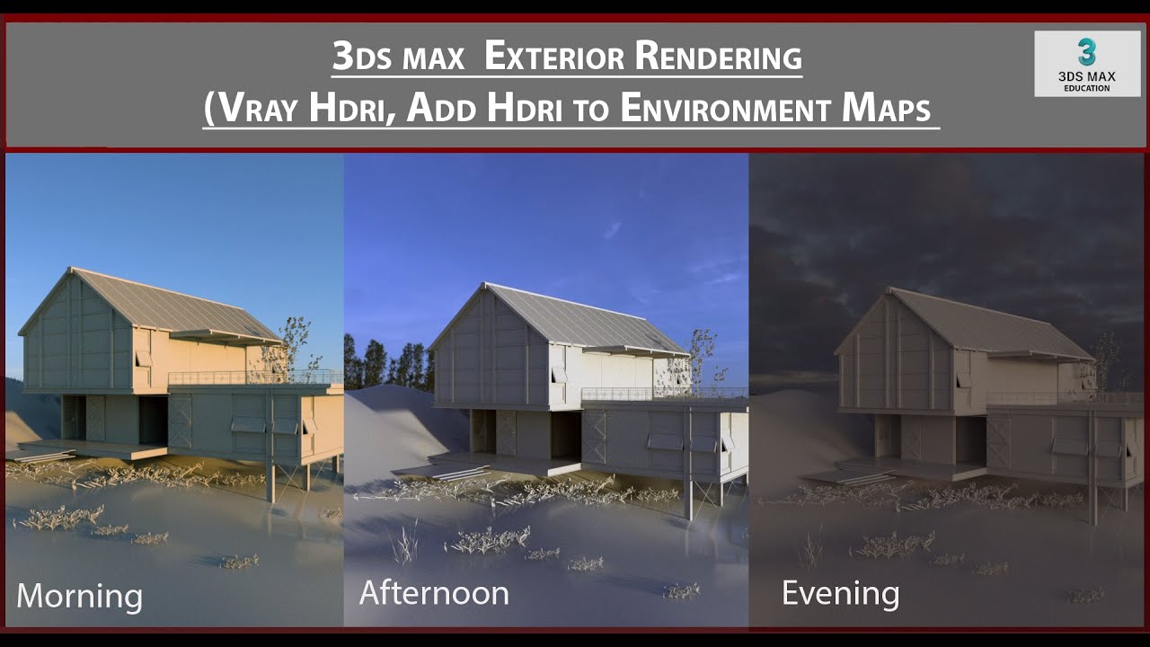 3ds Max Exterior Rendering(Vray Light,Vray dome Light,Hdrı to Envıronment Maps)