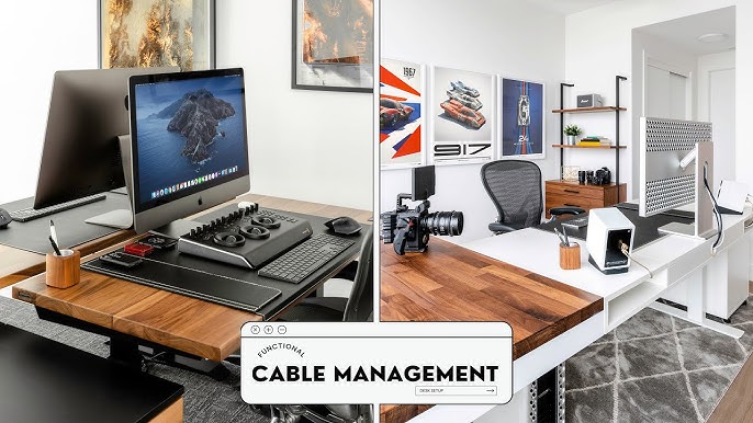 Standing Desk Cable Management for Video Editors — Becki and Chris