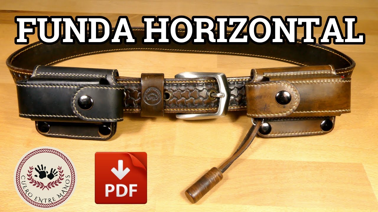 FUNDA de navajas Horizontal/PDF descargable/fabrica la tuya en cuero 