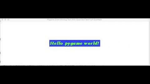 pygame draw moving text