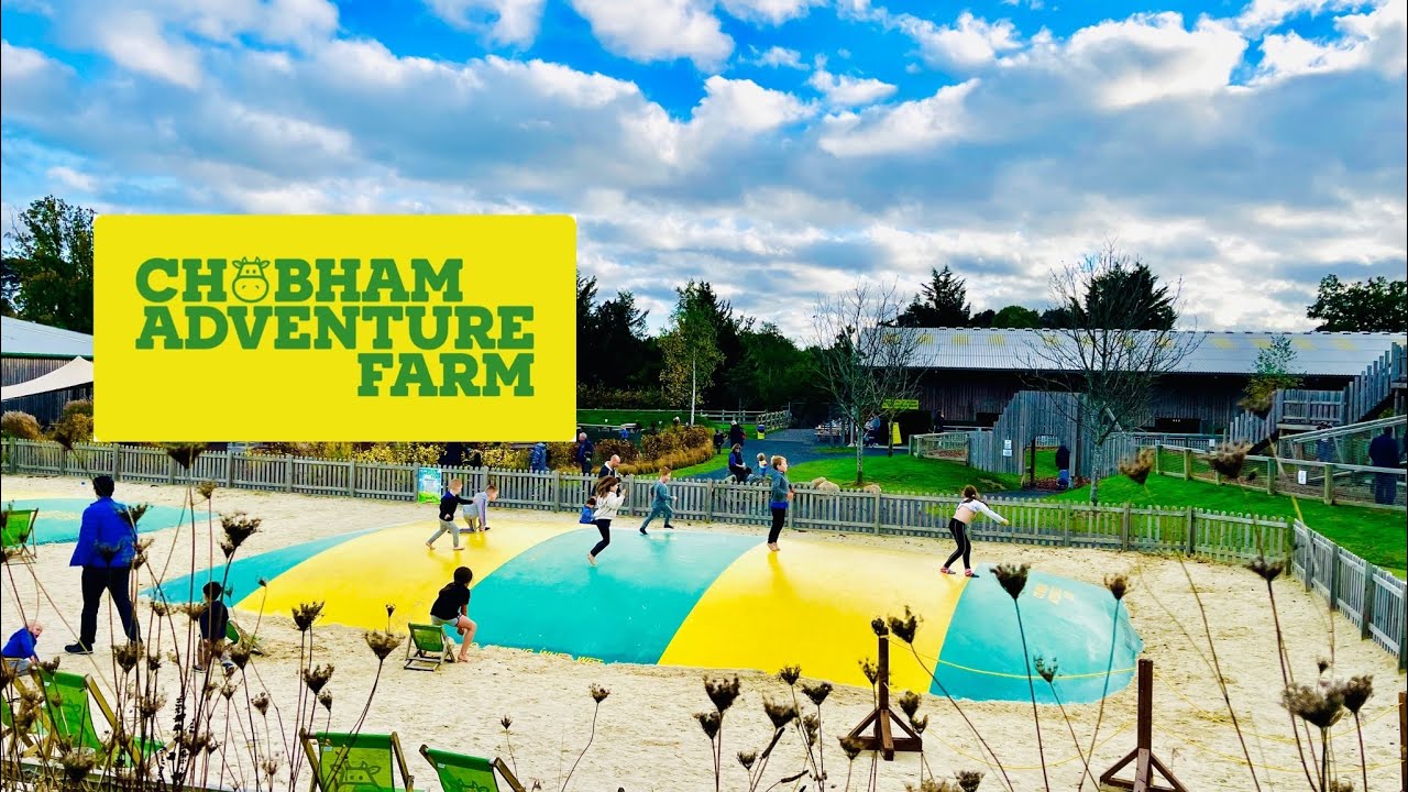 Chobham Adventure Farm | Kids playing area fun | Indoor animal farm visit | Biggest trampoline jumps