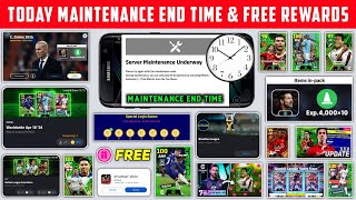 Today Maintenance End Time In eFootball 2024 Mobile || Pes Server Maintenance End Time