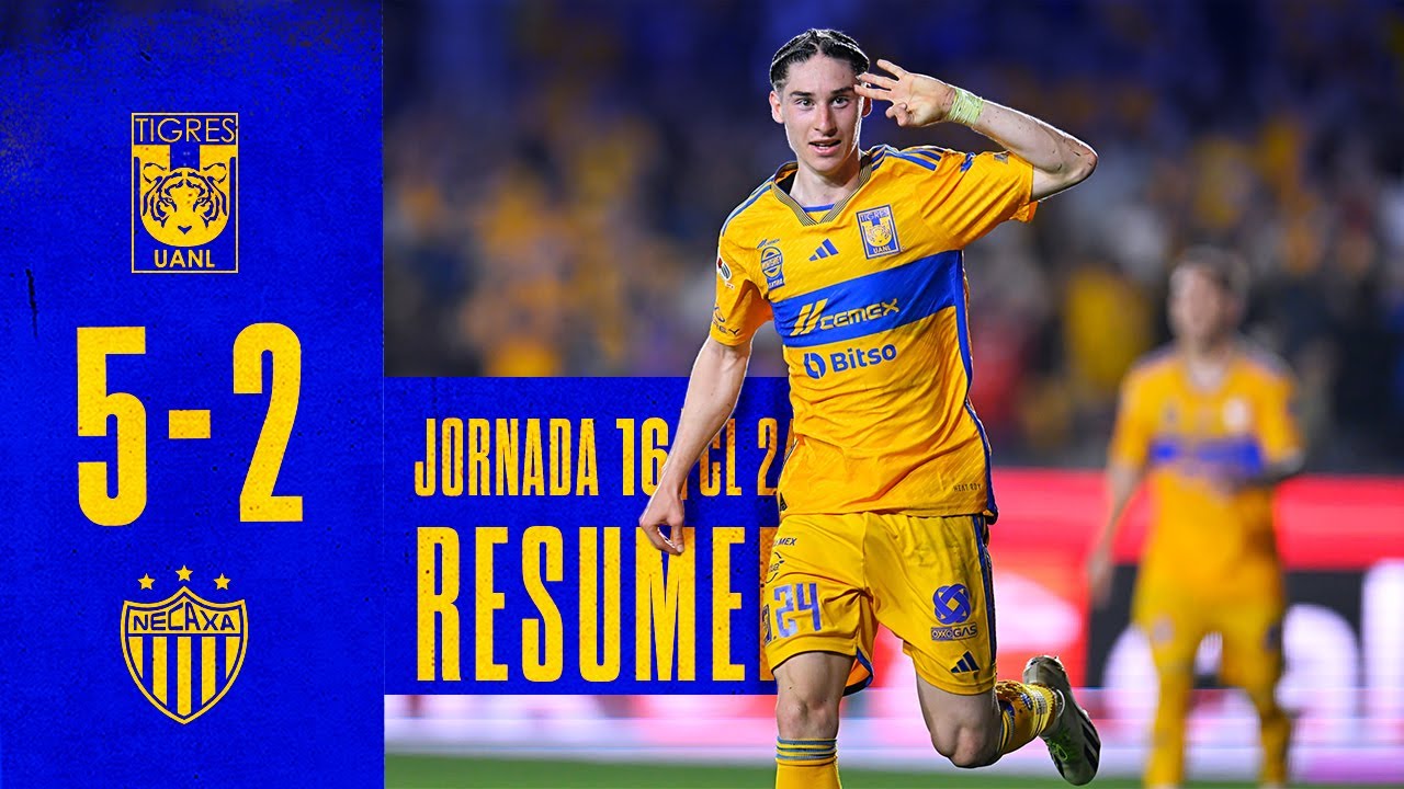 📹 El Resumen | Tigres 5 - 2 Necaxa | Jornada 16 | Clausura 2024