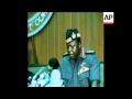 SYND 19 7 75 UGANDAN PRESIDENT, IDI AMIN ADDRESSES A MEETING OF THE ORGANISATION OF AFRICAN UNITY