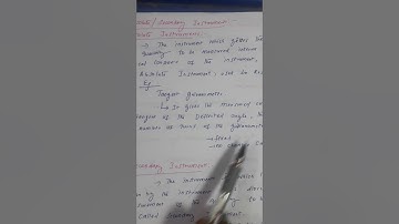 Absolute and secondary instrument