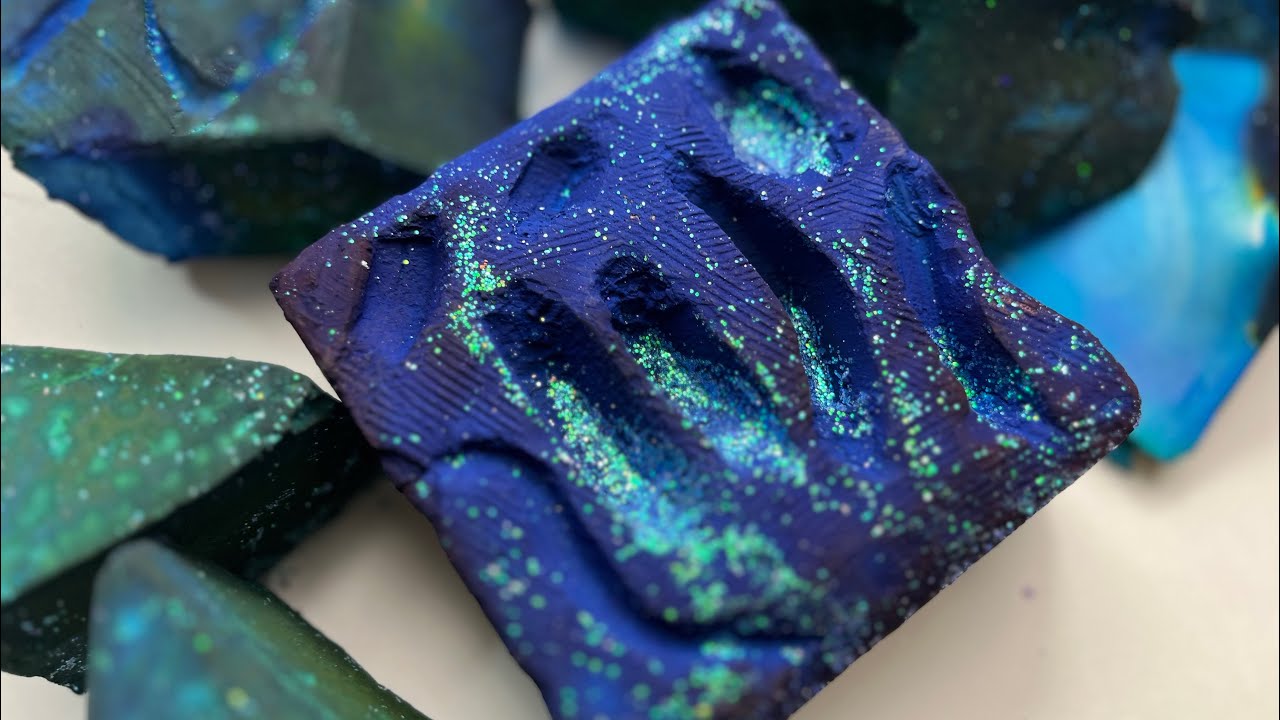 Carved & Dyed Gym Chalk ~ Satisfying ~ Asmr - YouTube