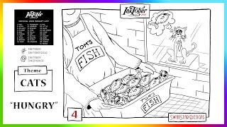 INKTOBER 2016 DAY 4 - Hungry cat speed art | SwanStarDesigns