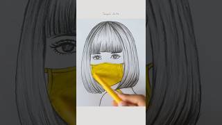 Beautiful girl drawing #drawing #pencilsketch #drawingtutorial #satisfying #artvideo #shortsvideo