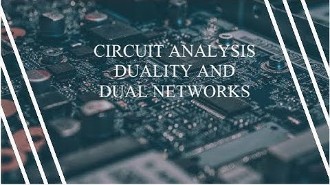 Duality and dual networks