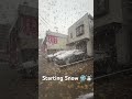 Starting Snow ❄️☃️