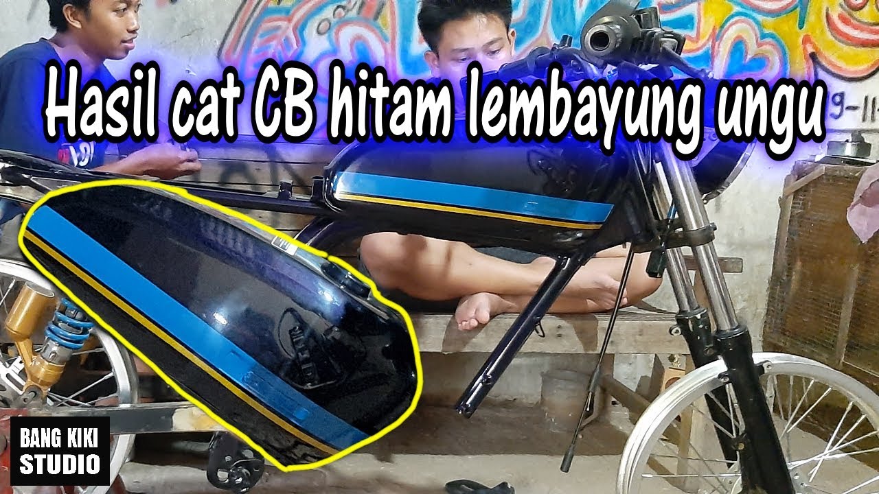 Cat Body Cb Hitam Lembayung Modifikasi Cb Youtube