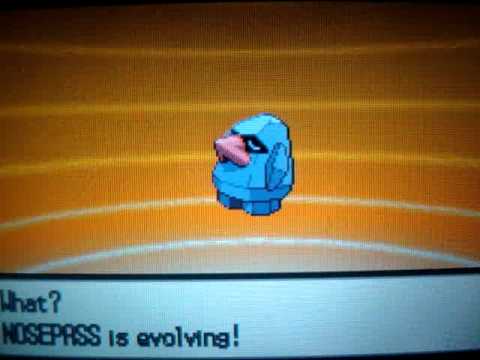 How to evolve Nosepass into Probopass in pokemon black - YouTube
