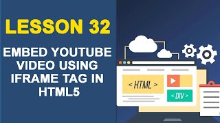 How to Embed YouTube Video Using iframe Tag in HTML5 (Lesson 32) | HTML5 Tutorial