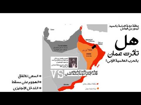 عمان اثناء فترة الحرب العالمية الأولى علاقة دولة الإمامة بتيمور بن فيصل