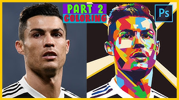 [ Photoshop Tutorial ]  WPAP CR7 - ( PART 2 COLORING )