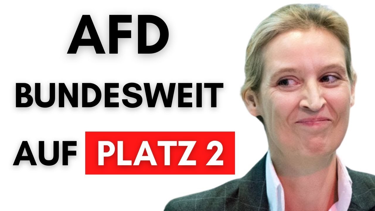 Krass: AfD bei Sonntagsfrage erstmals auf Platz 2