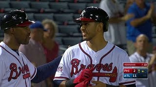 PHI@ATL: Ruiz triples for his first career hit