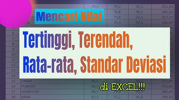 Cara Mudah Menggunakan Fungsi MAX MIN AVERAGE STDEV di EXCEL
