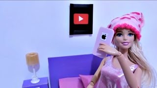 como fazer CELULAR E ABAJUR para bonecas Barbie.   (how to make mobile and lamp for Barbie dolls)