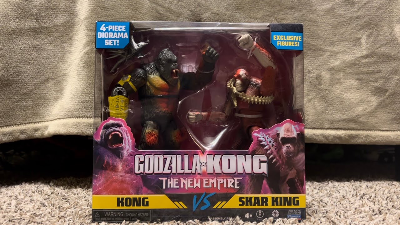 Godzilla x Kong: The New Empire Kong vs Scar King 2-pack figure review ...
