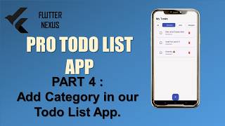 Flutter Pro To_do List App Tutorial| Series 2 | part 4:[Add Category to App (Pro Series)]