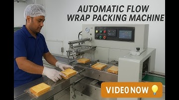 ✨🍞 Fully Automatic Flow Wrap Packing Machine | 🍪 Toast & Biscuit Packing Machine Demo 🤖📦 | #viral