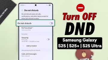 How to Turn OFF Do Not Disturb Mode Samsung Galaxy S25 Ultra! [DND Mode]