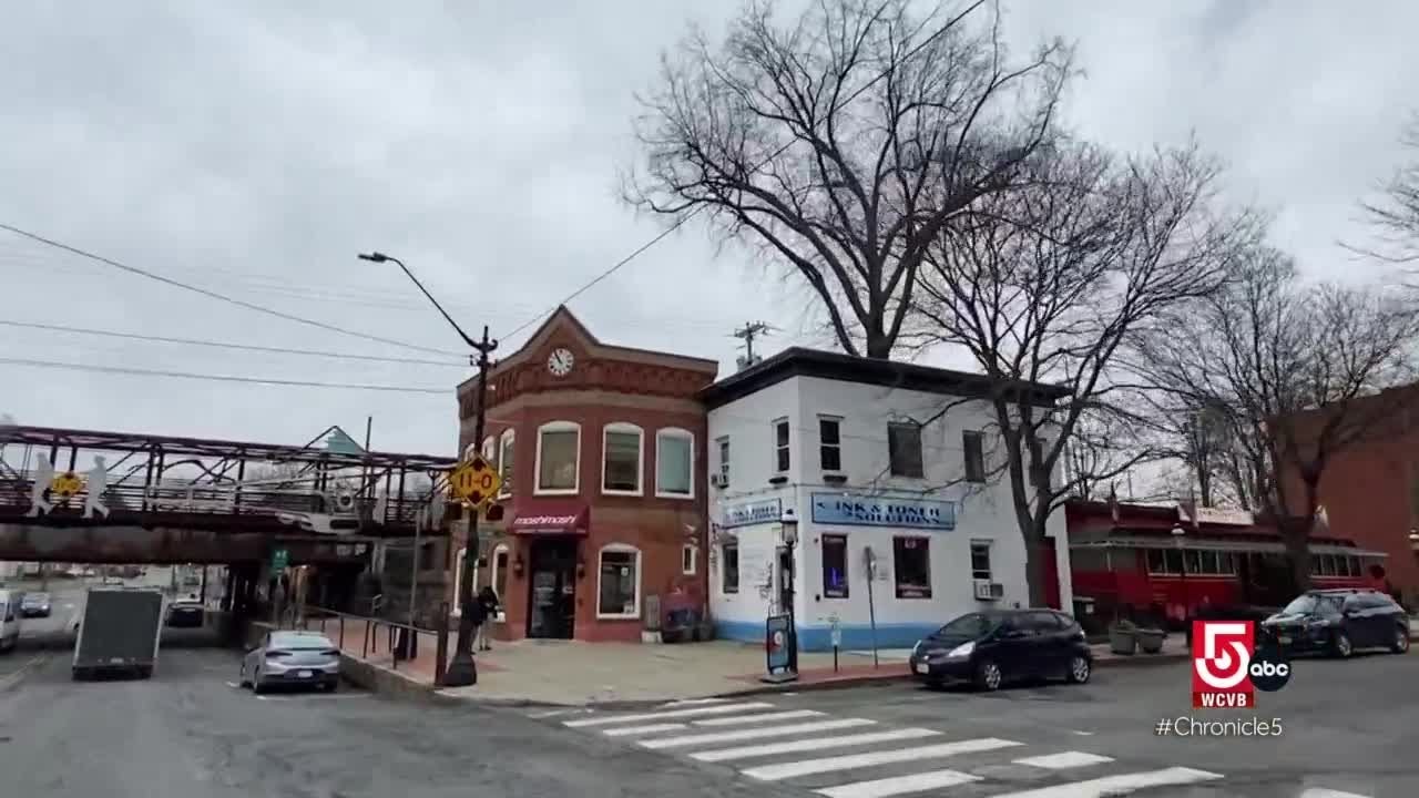 Old meets new on Main Street in Northampton, Mass.