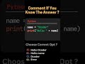 python quiz challenge 6#python #pythonprogramming #coding