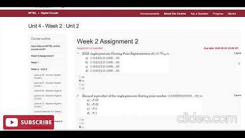 NPTEL digital circuit week 2 Assignment solutions..