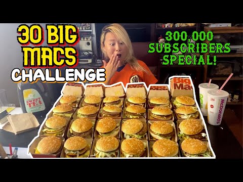 30 Big Macs EATING CHALLENGE!!!! 300,000 SUBSCRIBERS SPECIAL! #RainaisCrazy Happy 420! - 30 Big Macs EATING CHALLENGE!!!! 300,000 SUBSCRIBERS SPECIAL! #RainaisCrazy Happy 420!