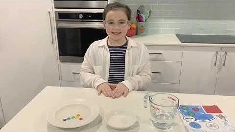 Kids Science Experiment Floating M&Ms with Vie