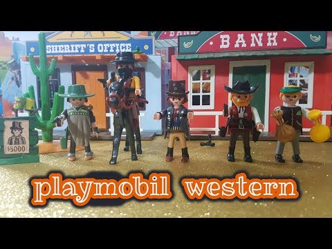 unboxing playmobil oeste maletín de la oficina del sheriff y banco referencia 70012