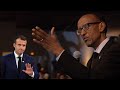 Kagame bold  fearless speech on african leaders running to france for african solutions